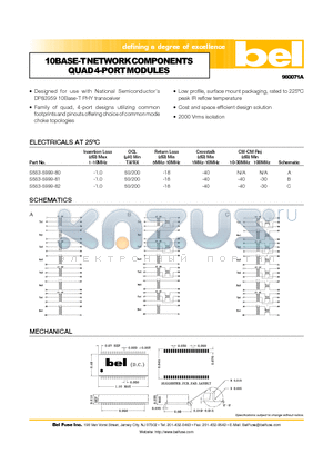 S553-5999-80 datasheet - 10BASE-TNETWORKCOMPONENTS QUAD 4-PORT MODULES
