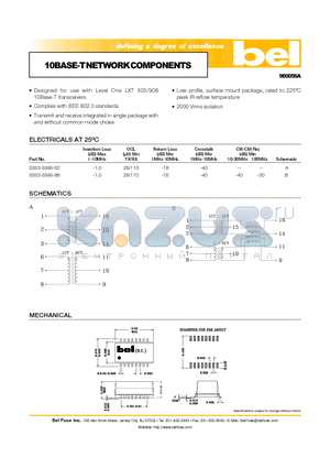 S553-5999-86 datasheet - 10BASE-TNETWORKCOMPONENTS