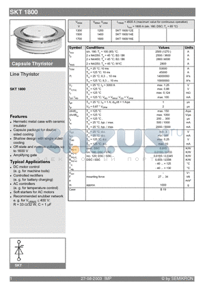 SKT1800/12E datasheet - Line Thyristor