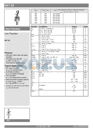 SKT24/04D datasheet - Line Thyristor