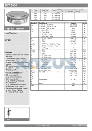 SKT2400-12E datasheet - Line Thyristor