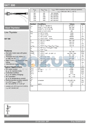 SKT300/04D datasheet - Line Thyristor