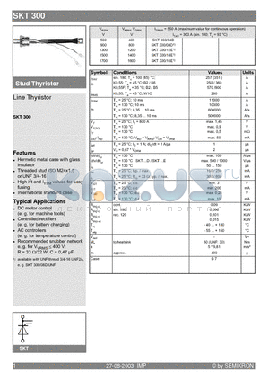 SKT300/16E datasheet - Line Thyristor