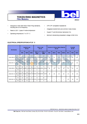 S556-5999-51 datasheet - TOKEN RING MAGNETICS