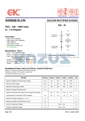 S5566B datasheet - SILICON RECTIFIER DIODES