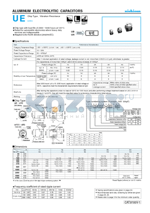 UUE1A471MRS datasheet - ALUMINUM ELECTROLYTIC CAPACITORS