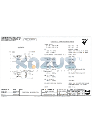 S558-5500-67 datasheet - ELECTRICAL SPECIFICATION