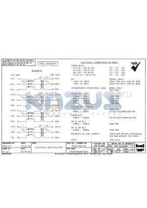 S558-5500-68 datasheet - ELECTRICAL SPECIFICATION