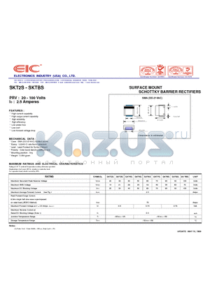 SKT7S datasheet - SURFACE MOUNT SCHOTTKY BARRIER RECTIFIERS