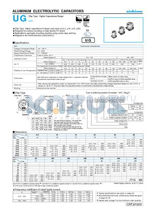 UUG0J472MNL datasheet - ALUMINUM ELECTROLYTIC CAPACITORS