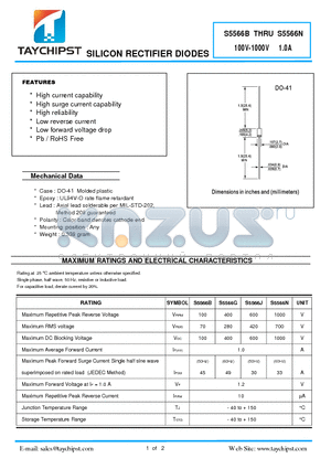 S5566N datasheet - SILICON RECTIFIER DIODES