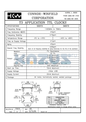 S55T3 datasheet - T3 APPLICATION ENABLE/DISABLE CLOCKS