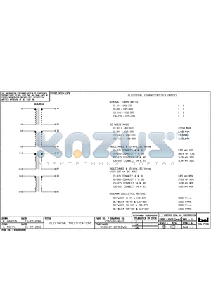 S560-6144-01 datasheet - ELECTRICAL SPECIFICATIONS