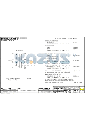 S560-6600-FE datasheet - ELECTRICAL SPECIFICATIONS