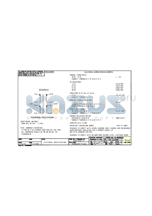 S560-6600-FT datasheet - ELECTRICAL SPECIFICATIONS