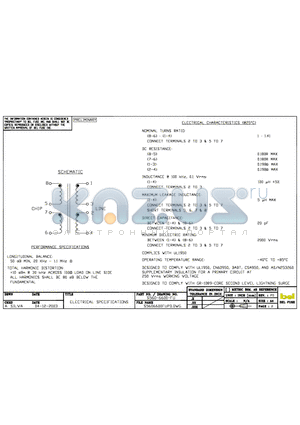 S560-6600-FU datasheet - ELECTRICAL SPECIFICATIONS