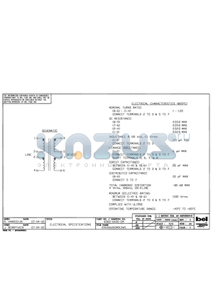S560-6600-GM datasheet - ELECTRICAL SPECIFICATIONS