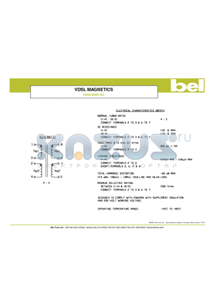 S560-6600-KJ datasheet - VDSL MAGNETICS