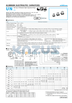 UUN0J331MNL datasheet - ALUMINUM ELECTROLYTIC CAPACITORS