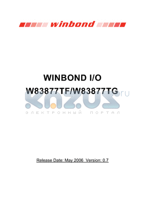 W83877TD datasheet - WINBOND I/O