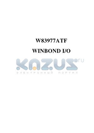 W83977A datasheet - WINBOND I/O