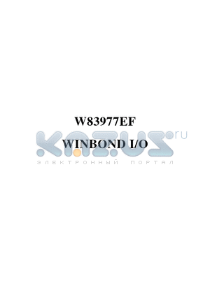 W83977EF-PW datasheet - WINBOND I/O