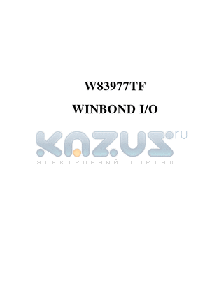 W83977TF-A datasheet - WINBOND I/O