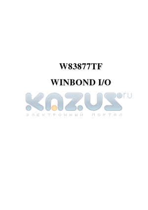 W83977TF-AW datasheet - I/O chip disk drive adapter