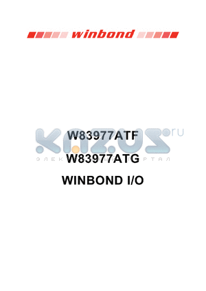 W83977ATF datasheet - WINBOND I/O