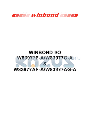 W83977F-A datasheet - WINBOND I/O