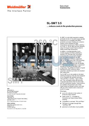 SL-SMT3.5/11/90 datasheet - Connectors - reduces costs in the production process