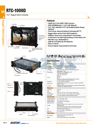 TF-RTC-1000D1-TA-WB-1110 datasheet - 10.2