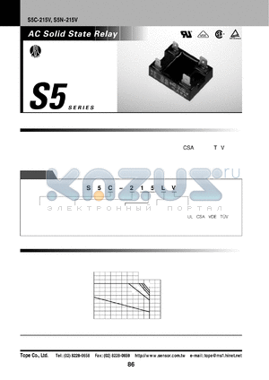 S5C-215LV datasheet - AC Solid State Relay