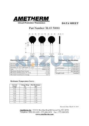 SL0350001 datasheet - 3111 N. Deer Run Road #4 Carson City, NV 89701