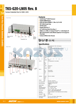 TF-TKS-G20-LN05B-001-DX datasheet - Fanless Embedded Box for GENE-LN05