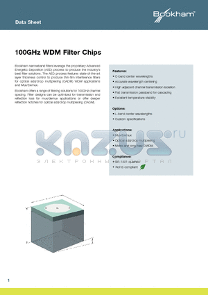 TF1001553329 datasheet - 100GHz WDM Filter Chips