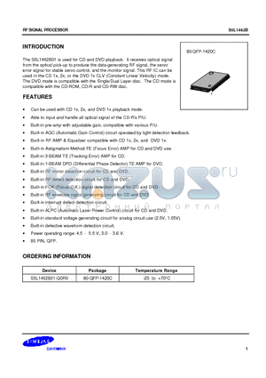 S5L1462B datasheet - CD and DVD playback
