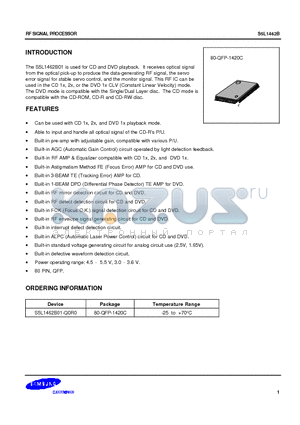 S5L1462B01-Q0R0 datasheet - CD and DVD playback