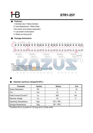 STR1-25Y datasheet - LED