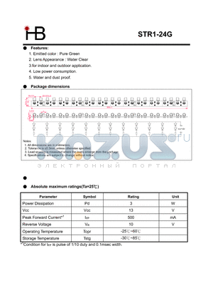 STR1-24G datasheet - LED