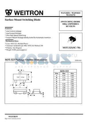 WAP202U datasheet - Surface Mount Switching Diode