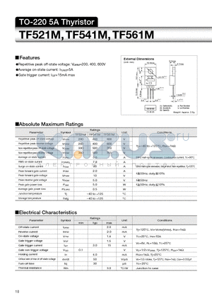 TF561M datasheet - TO-220 5A Thyristor