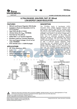 TPS79501DCQ datasheet - ULTRALOW-NOISE, HIGH-PSRR, FAST, RF, 500-mA LOW-DROPOUT LINEAR REGULATORS