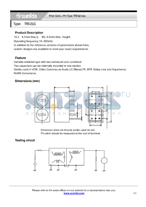 TFB-2LG datasheet - Filter Coils