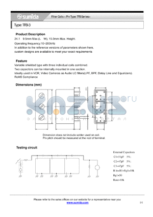 TFB-3 datasheet - Filter Coils