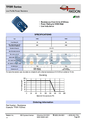 TFBR5 datasheet - Low Profile Power Resistors