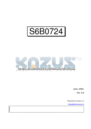 S6B0724 datasheet - 132 SEG / 65 COM DRIVER & CONTROLLER FOR STN LCD