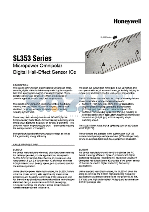 SL353LT datasheet - Micropower Omnipolar Digital Hall-Effect Sensor ICs