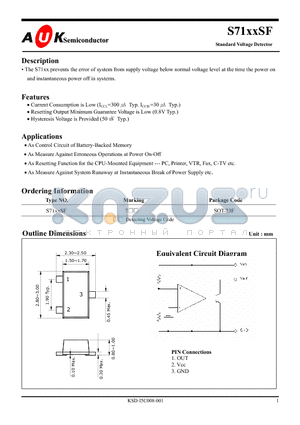 S7127SF datasheet - Standard Voltage Detector