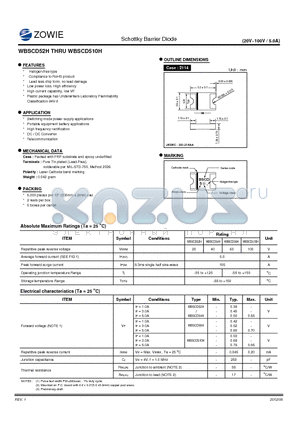 WBSCD54H datasheet - Schottky Barrier Diode